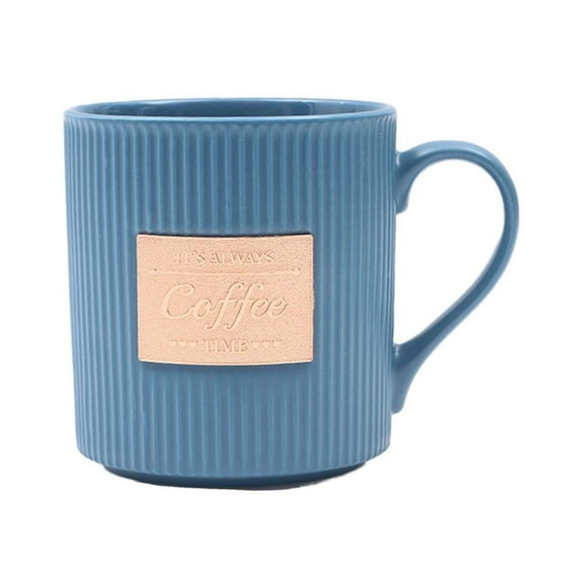 Taza Mainstays Cerámica con Letrero de 380 ml Azul