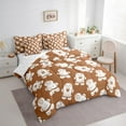 thumbnail image 3 of Manfei Girly Cartoon Dessert Bedding Comforter Set 7pcs, Kawaii Gingerbread Man Queen Bedding Sets, Merry Christmas Reversible Queen Sheet Sets, Super Cozy Room Decor, 3 of 7