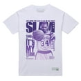 thumbnail image 2 of Men's-Mitchell & Ness Shaquille O'Neal White Los Angeles Lakers SLAM Gradient T-Shirt, 2 of 3