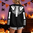 thumbnail image 4 of RFQWOVSR Womens Halloween Print Crew Neck Long Sleeve Sweatshirt Casual Pullover Top M, 4 of 6