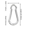 thumbnail image 2 of 20-Pack 2.5"/6CM Aluminum Carabiner Clip, Durable Spring-loaded Keychain Hook Pack for Home,Rv, Camping, Fishing, Hiking, Traveling and Key Chain, 2 of 9