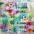 thumbnail image 2 of Yibo Soccer Blanket Flannel Soft and Comfortable Anti-static Bed Sofa Blanket, 2 of 7