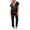 Black, variant on Ekouaer Womens Silk Pajamas Set Satin Pjs with Long Pants Short Sleeve Sleepwear Guipure V Neck Loungewear