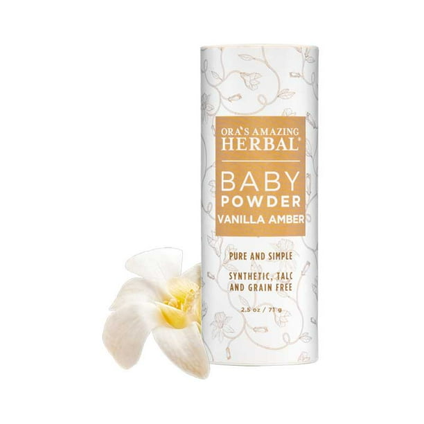 Talc Free Baby Powder, Real Vanilla Amber