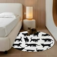 thumbnail image 3 of Black Cat Round Rug 3ft Washable Circle Entryway Rugs Non Slip Modern Cartoon Animals Minimalist Area Rug Indoor Floor Carpet for Bedroom Kitchen Living Room Home Office Dining Room Nursery, 3 of 8