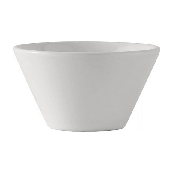 Tuxton China BWB-080B Bouillon, 8 oz., 4-1/8" dia. x 2-1/4"H, round, microwave & dishwasher safe, oven proof, fully vitrified, lead-free, ceramic, DuraTux, White, Pack of 12