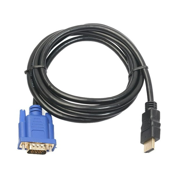Cable HD a VGA Adaptador de 15 pines compatible con HDMI Convertidor 1080P 6FT Oro