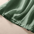 thumbnail image 6 of IMENGL Long Sleeve Shirts for Women Casual Cotton Linen Button Short Summer Loose Neck Embroidered Blouse Soft T-Shirt Women's Basic Tee Long Sleeve Tops,Green, 6 of 7