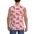 thumbnail image 4 of Bingfone Cute Watermelon Pattern Men's Tank Tops Workout Sleeveless Tee Shirts Running Beach Tanks for Men-3X-Large, 4 of 7