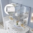thumbnail image 3 of ANGELES HOME 52" x 36" Aluminum Bathroom Medicine Cabinet and Open Shelf Set, Recessed or Surface Mount, Soft-Close Doors, 3 of 15
