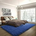 thumbnail image 6 of Softlife Stylish Soft Shaggy Velvet Carpet for Living Room/Bedroom, Fluffy Area Rugs, 4' x 5.9' , Light Navy, 6 of 8