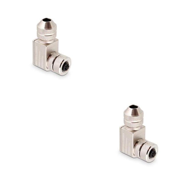 Scienceny Conector de aviación a prueba de agua IP67 Terminal de cobre Ethernet portátil Conectores en forma de L de energía solar de 4 pines Femme 2piezas Scienceny CBP213180