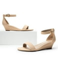 thumbnail image 5 of DREAM PAIRS Women's Ankle Strap Low Wedge Sandals Party Bridal Wedding Dress Shoes, 5 of 7