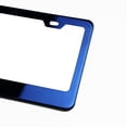 thumbnail image 2 of KA Depot T304 8k Polish Mirror Blue Chrome Stainless Steel License Frame with Aluminum Screw Cap, 2 of 4