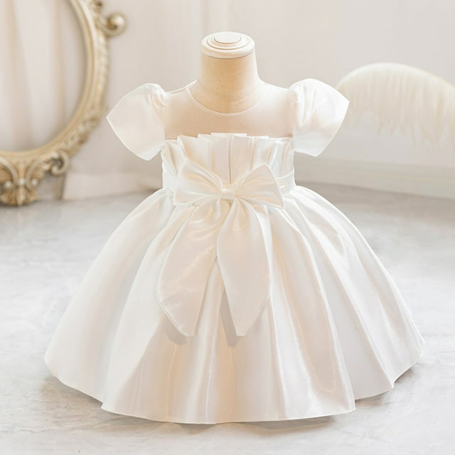 Robes de Soirée pour Filles Manches Bouffantes Robes de Bal Robe en Tulle Robes pour Fête du Thé pour Filles 18-24 Mois