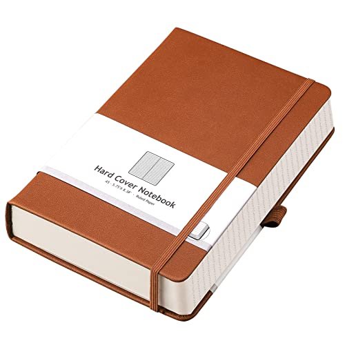 Cuaderno rayado A5 AHGXG - 320 Pág. numeradas, cuero, 100g/m², Líneas, Marrón