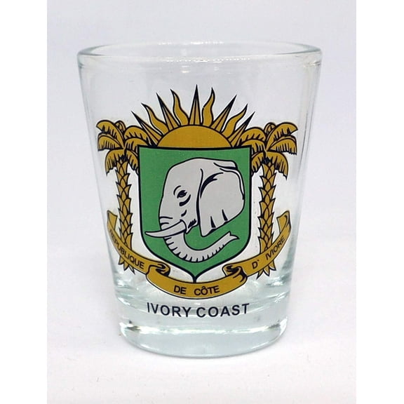 Ivory Coast (Côte d'Ivoire) Coat Of Arms Shot Glass