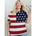 thumbnail image 4 of Anbech Patriotic USA Flag Women Plus Shirts Graphic 4th of July Tee Independence Day Tunic Tshirts, 4 of 6