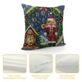 thumbnail image 4 of Leisuo Christmas Nutcracker Blue Pillow Covers Vintage Clock ThrowPillow Covers Decorative Square Pillowcase Protector Cushion Case for Sofa Couch Bed Pillow Pillowcases, 4 of 5
