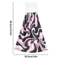 thumbnail image 3 of Psychedelic Oil Paint Pattern Hand Towels 2 Pack Quick Dry Velvet Soft with Velcro Kitchen Bath 14x18in, 3 of 7