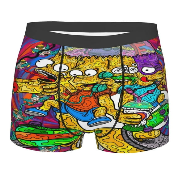 Men's Simpsons Boxer Briefs Soft Comfort Breathable Underwear