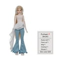 thumbnail image 3 of Xana F Bjd Doll 1/4 Bariy French Vintage Maiden Anime Girl Flared Jeans Original Joint Toys Fullset Bjd, 3 of 8