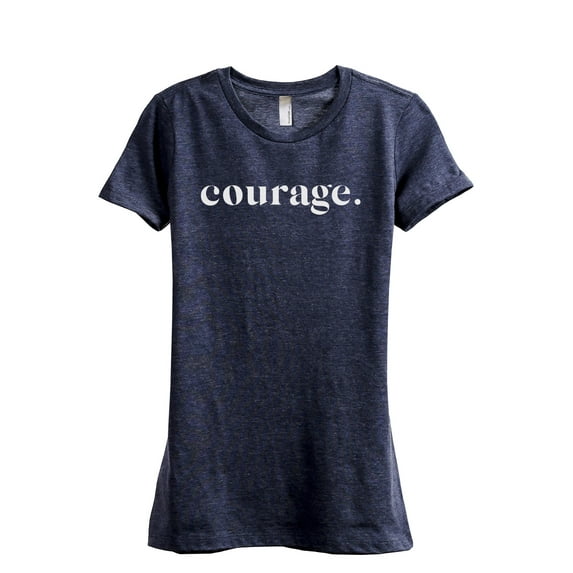 Courage Women's Fashion Relaxed T-Shirt Tee Heather Navy Small