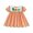 Orange, variant on RUINIXCW Toddler Baby Girl Halloween Dress Outfit Little Girl Summer Fall Gingham Plaid Dress Pumpkin Ghost Embroidery Cape Collar Short Sleeves A Line Dress
