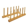 thumbnail image 3 of Escurridor de platos de bambú - y - Práctico escurridor para vasos de agua y utensilios de cocina, ideal para cafeterías y comedores., 3 of 9