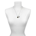 thumbnail image 3 of Delight Jewelry Enamel Wreath with Bow Silvertone Script Initial Disc - L - Charm Necklace, 20"+3", 3 of 4