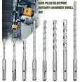 thumbnail image 3 of Max-Craft SDS-Plus Rotary Hammer Drill Bit Set Drill Concrete Stone 3Pcs 9/16"x6", 3 of 8