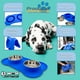 thumbnail image 3 of KE WOOW Dos platos de 400 ml c/u y Tapete Hueso de Silicón, Doble Plato para Perro, Acero Inoxidable, Tazón de Croquetas para Perros, Tazon para Agua, Comedero para Gato, Color Azul Kewoow Plato Hueso mediano, 3 of 9