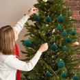 thumbnail image 3 of Christmas Tree Decorations 12 Pcs Velvet Flocked 3.15 Ball Set, 3 of 7