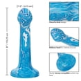 thumbnail image 4 of CalExotics Twisted Love Bulb Tip Silicone Anal Probe, Blue, 4 of 8