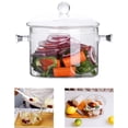 thumbnail image 1 of Olla de vidrio Cangfort de borosilicato resistente al calor de 1,5 L, 1 of 6