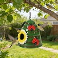 thumbnail image 5 of Diceymbol Beehive Hanging Bird Feeder Outdoor Wild Bird Feeder With Ladybug Sunflower Decor Rustproof Metal Chain Feeder For Garden Patio Yard And Backyard Bird Watching, 5 of 7