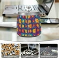 thumbnail image 6 of Yayeee Ashtray with Lid for Cigarette Smokeless Stainless Steel Home Ash Holder, Colorful Checkered Daisy, 6 of 7