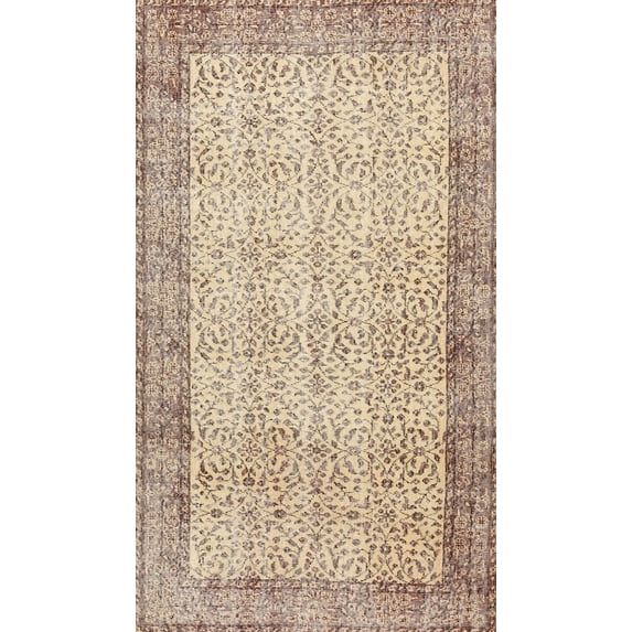 Ahgly Company Machine Washable Indoor Rectangle Contemporary Khaki Gold Area Rugs, 8' x 10'