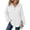 White, variant on MLCDZ Hoodies for Women Button Drawstring Long Sleeve Hooded Casual Sweatshirt Fall Loose Fit Lightweight Outdoor Activities Sports Tops