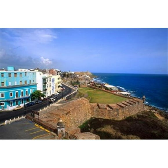 Danita Delimont PDDCA27BBA0018 Famous El Morro Castle Old San Juan Puerto Rico Poster Print by Bill Bachmann, 28 x 19