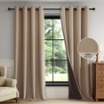 thumbnail image 1 of Cortinas opacas FMFUNCTEX, 100% marrones, 230 cm, térmicas, 2 paneles, 1 of 9
