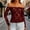 Red, variant on Women's Slim Fit V-Neck Short Sleeve Lace Base Layer Top