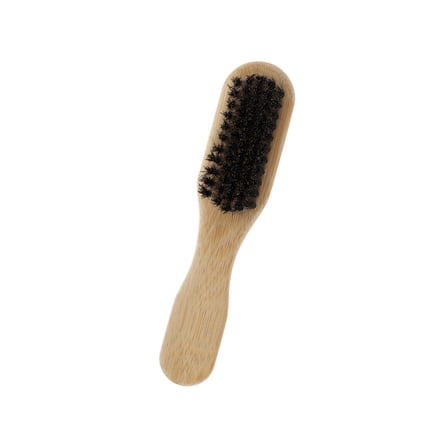 Vocoste 1 Pc Portable Durable Small Hair Brush Beard Comb for Curly Wavy Hair Wood Color Bamboo Bristle
