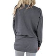 thumbnail image 2 of TWZH Women Monday Sunday Sunflower Print Round Neck Long Sleeve Pocket T-Shirt Tops, 2 of 6