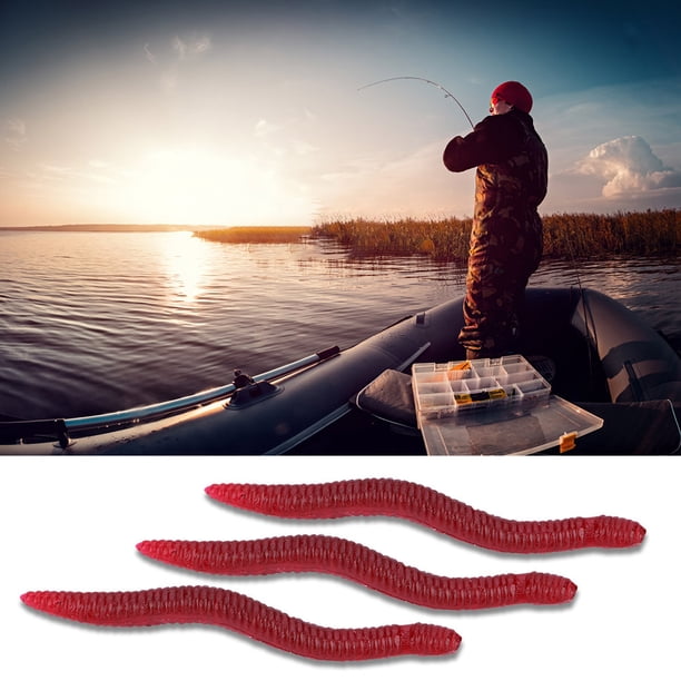 Insectos Blandos Lombriz de Tierra Falsa Cebo Marino Señuelos de Gusano de Sanzre Cebos Artificiales para Carpa Carpa Plateada Bass - Acciones de Natacia Realistas, Cebo DE