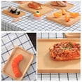 thumbnail image 4 of Oleegame 2PC Stainless Steel Cutlery Set Wooden Tray Rectangular Japanese Household Water Cup Tea Plate Dinner Plate Wooden Fruit Cake Pizza Plate Yellow, 4 of 7
