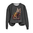 thumbnail image 2 of CLOISE Sweatshirt Women Graphic Oversized Sweatshirts Crew Neck Long Sleeve Hoodies Shirts Gray Drop Shoulder Basic Tops Fall Soft Y2k Outfits S, 2 of 4