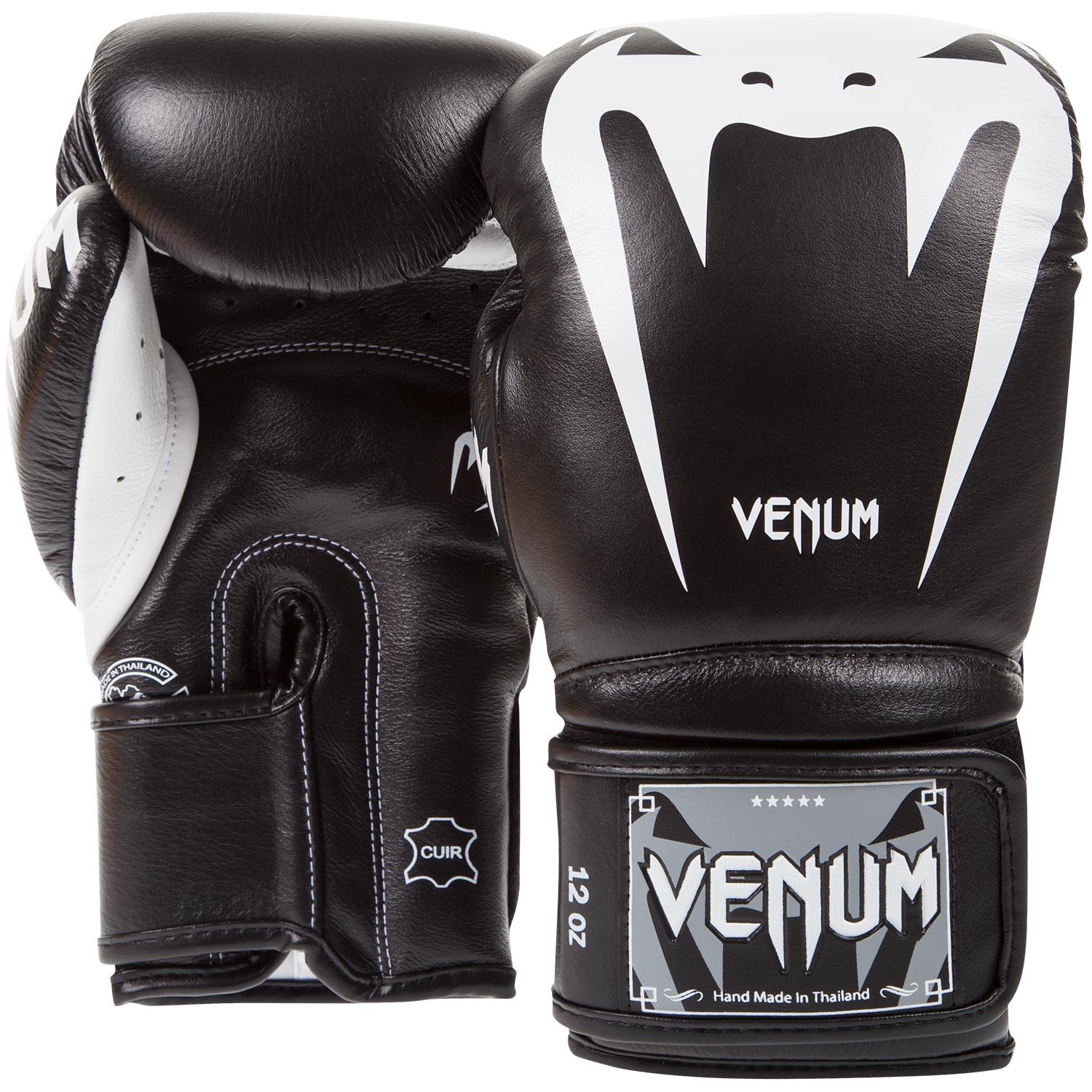 Venum Giant 3.0 Nappa Leather Hook and Loop Boxing Gloves - 12 oz. - Black/White - image 5 of 5
