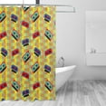 thumbnail image 2 of Rateoe 90s Audio Tape Shower Curtain - Fancy Bathroom Shower Curtain Sets - Waterproof Shower Curtain with Hooks with 12 Plastic Hooks 72x72 Inches, 2 of 5