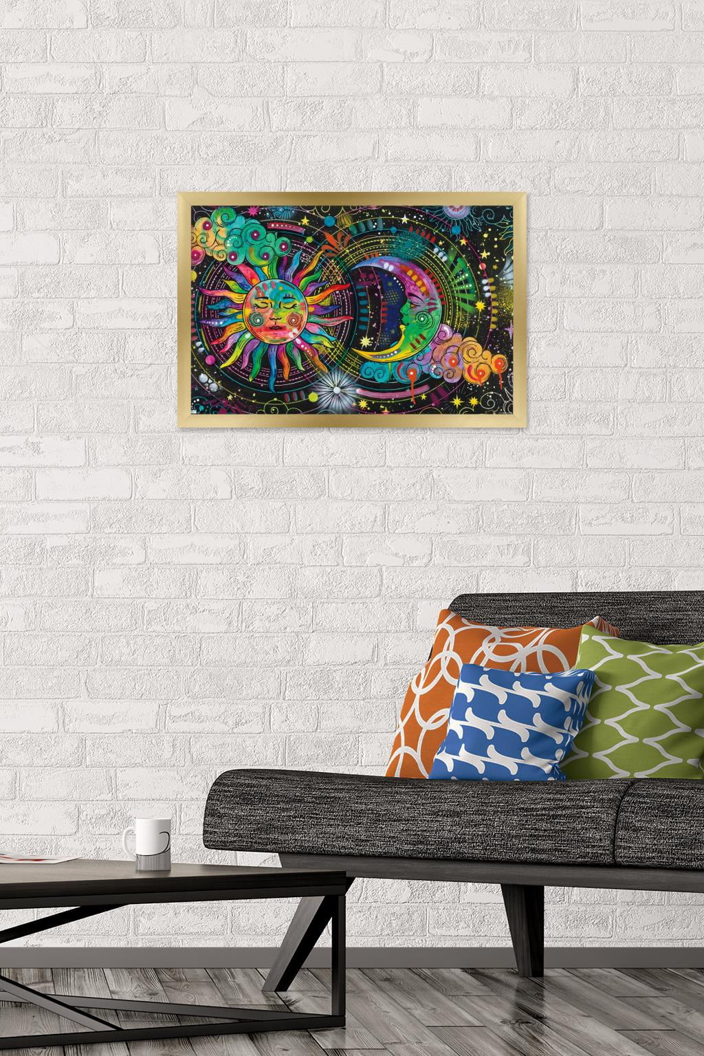 Dean Russo - Sun And Moon Wall Poster, 14.725" x 22.375" Framed